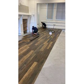 In Progress fitting LVT to classroom
