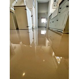 Latex through Utility Room and Boot Room ready for LVT